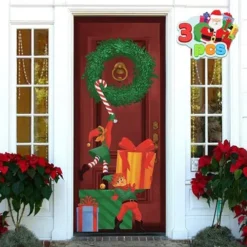 Christmas Decorations Store -Christmas Decorations Store 3Pcs Elf Door Cover 72in 2 result