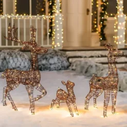 3Pcs Rattan Christmas Reindeer Buck, Doe, And Fawn Yard Lights -Christmas Decorations Store 3Pcs Rattan Christmas Reindeer Buck Doe and Fawn Yard Lights 4 600x600 1