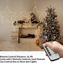 3pcs Star Fairy Lights Warm White 12in -Christmas Decorations Store 3Pcs Star Fairy Lights Warm White 2 600x571 1