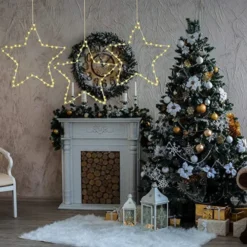 3pcs Star Fairy Lights Warm White 12in -Christmas Decorations Store 3Pcs Star Fairy Lights Warm White 5 600x600 1