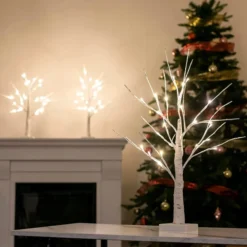 3Pcs White Birch Tree With 24 LED Lights 2ft 12 3Pcs White Birch Tree With 24 LED Lights 2ft -Christmas Decorations Store 3Pcs White Birch Tree with 24 LED Lights 2ft 2 2 600x600 1