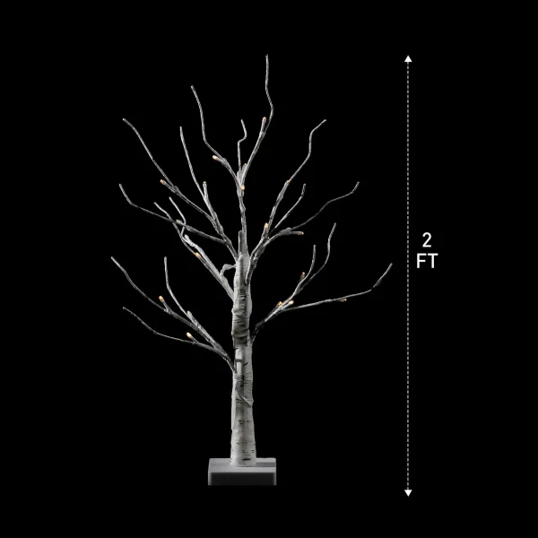3Pcs White Birch Tree With 24 LED Lights 2ft 6 3Pcs White Birch Tree With 24 LED Lights 2ft - Image 4