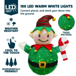 3ft 100 LED Collapsible Elf Yard Light 10 3ft 100 LED Collapsible Elf Yard Light -Christmas Decorations Store 3ft 100 LED Collapsible Elf Yard Light 2 600x600 1