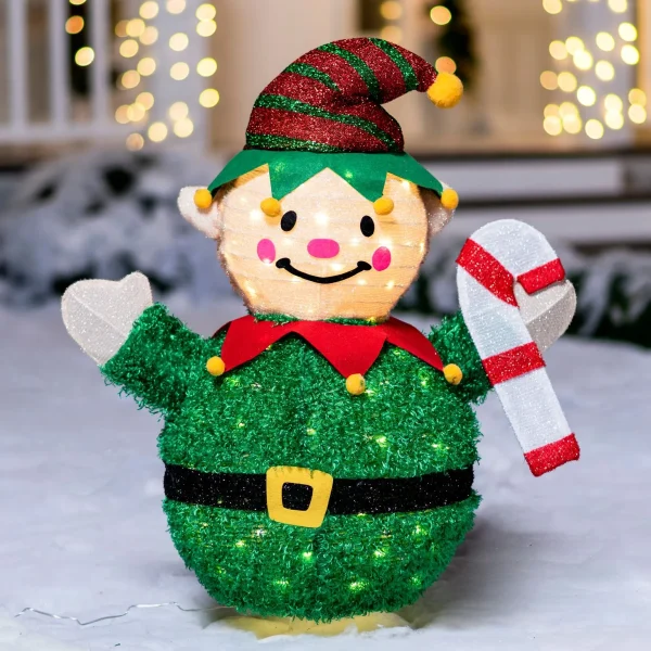 3ft 100 LED Collapsible Elf Yard Light 3 3ft 100 LED Collapsible Elf Yard Light