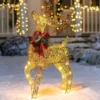 3ft 60 LED Light Up Yard Reindeer Buck Gold