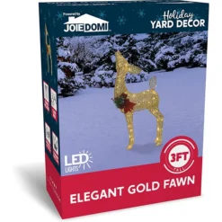 3ft Fabric Gold Fawn Christmas Yard Lights -Christmas Decorations Store 3ft Fabric Gold Fawn Christmas Yard Lights 2