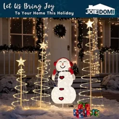3ft LED Yard Lights - Collapsible Snowman With Earmuffs -Christmas Decorations Store 3ft LED Yard Lights Collapsible Snowman with Earmuffs 3