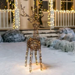 3ft 80 LED Christmas Rattan Reindeer Buck -Christmas Decorations Store 3ft LED Yard Lights Rattan Buck 4 result 600x600 1