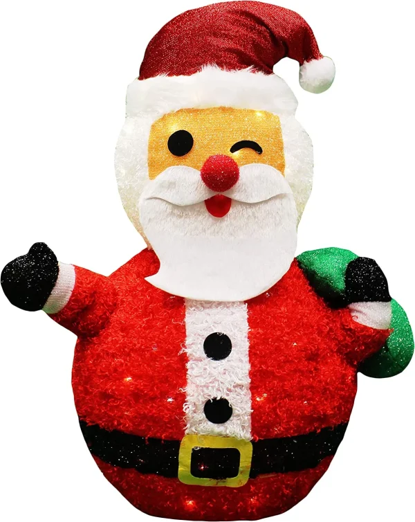 3ft 100 LED Plush Collapsible Santa 5 3ft 100 LED Plush Collapsible Santa - Image 3
