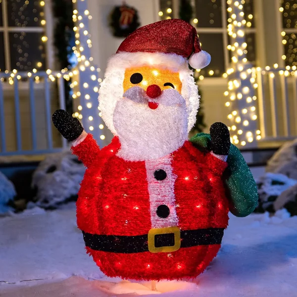 3ft 100 LED Plush Collapsible Santa 6 3ft 100 LED Plush Collapsible Santa - Image 4