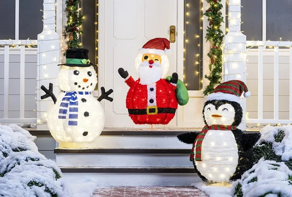 3ft 100 LED Plush Collapsible Santa 7 3ft 100 LED Plush Collapsible Santa - Image 5