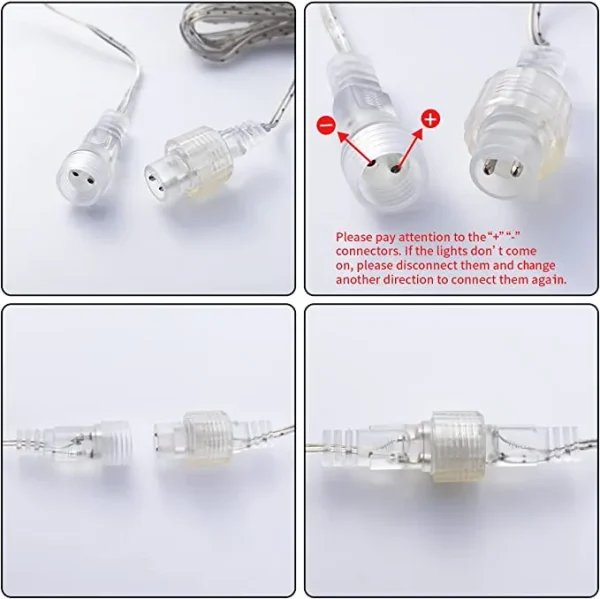 3x 8 Tubes (12in) Meteor Shower Rain Lights, Blue 6 3x 8 Tubes (12in) Meteor Shower Rain Lights, Blue - Image 4