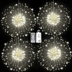 4pcs 120-Count LED Warm White Icicle Lights 9 4pcs 120-Count LED Warm White Icicle Lights -Christmas Decorations Store 4 Pack 120 LED Hanging Fairy Lights Warm White 2 result 600x600 1