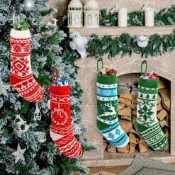 4 Pack Knit Christmas Stockings 18in 12 4 Pack Knit Christmas Stockings 18in -Christmas Decorations Store 4 Pack 18 Christmas Stockings 5 result 600x600 1