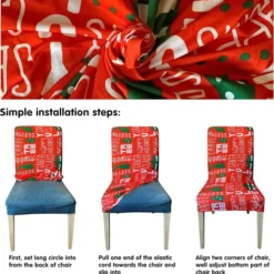 4pcs Christmas Chair Covers -Christmas Decorations Store 4 Piece Christmas Stretch Chair Covers 4 result 600x607 1