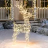 480 LED Warm White Wire Frame Reindeer 4.5ft -Christmas Decorations Store 4.5ft 5mm LED Yard Lights Wire Frame Buck 1 result 600x600 1