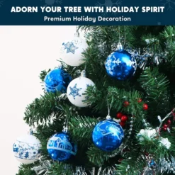 40pcs Blue And White Christmas Ball Ornaments -Christmas Decorations Store 40pcs Blue and White Christmas Ball Ornaments 4 600x600 1