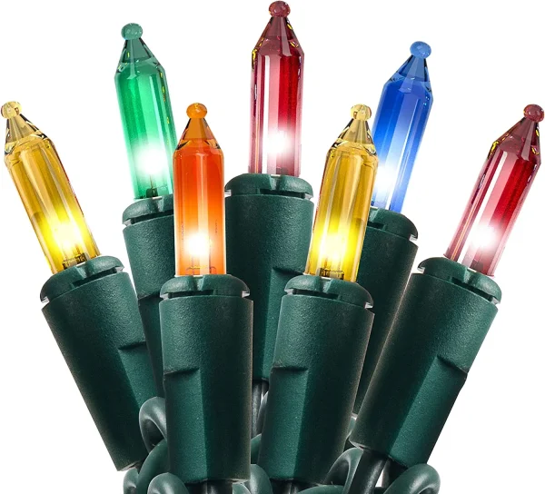 2x100 Multicolor Christmas Green Wire String Lights 21.3ft 4 2x100 Multicolor Christmas Green Wire String Lights 21.3ft - Image 2