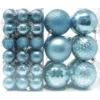 46 Pcs Assorted Size Baby Blue Christmas Ball Ornaments -Christmas Decorations Store 46 Pcs Assorted Size Baby Blue Christmas Ball Ornaments 1