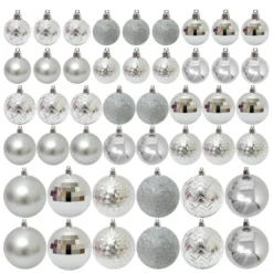 46Pcs Assorted Size Silver Christmas Ball Ornaments 8 46Pcs Assorted Size Silver Christmas Ball Ornaments -Christmas Decorations Store 46ct Assorted Size Silver Christmas Ball Ornaments 4 result 600x600 1