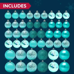 46pcs Assorted Size Teal Christmas Ball Ornaments 13 46pcs Assorted Size Teal Christmas Ball Ornaments -Christmas Decorations Store 46pcs Assorted Size Teal Christmas Ball Ornaments 2 600x600 1