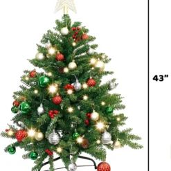 Pre Lit Decorated Christmas Tree 4ft -Christmas Decorations Store 4FT DIY Christmas Tree 6 result 600x761 1