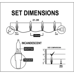 4x100 LED Multicolor Christmas Green Wire String Lights 21.3ft -Christmas Decorations Store 4Pcs 100 LED Christmas Multicolor Green Wire String Lights 21 1
