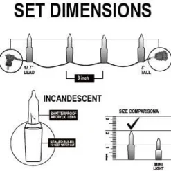 4x100 Clear Christmas Lights With Green Wire -Christmas Decorations Store 4Pcs 100 LED Clear Green Wire Christmas Light 6ft 1
