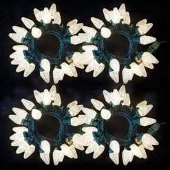 4x25 LED C9 Warm White Led String Lights Fairy 49.54ft -Christmas Decorations Store 4Pcs 25 LED Christmas String Lights 16 6 600x600 1