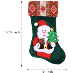 4 Pack Plush Christmas Tree Stockings -Christmas Decorations Store 4Pcs 3d Plush Christmas Stockings 2