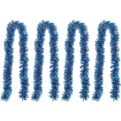 4Pcs Christmas Blue Sparkly Tinsel Garland 6.6ft -Christmas Decorations Store 4Pcs Christmas Blue Sparkly Tinsel Garland 6 1 1