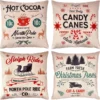 4Pcs Christmas Pillow Covers
