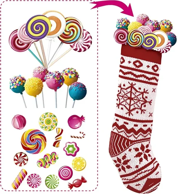 4Pcs Knit Christmas Stockings 8 4Pcs Knit Christmas Stockings - Image 6