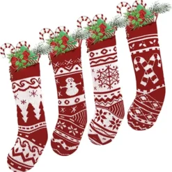 4Pcs Knit Christmas Stockings 12 4Pcs Knit Christmas Stockings -Christmas Decorations Store 4Pcs Knit Christmas Stockings 6 600x605 1