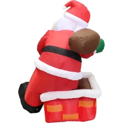 4ft Inflatable Rooftop Santa Claus Carry Gift Bag -Christmas Decorations Store 4ft Inflatable Rooftop Santa Claus Carry Gift Bag 2