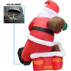 4ft Inflatable Rooftop Santa Claus Carry Gift Bag -Christmas Decorations Store 4ft Inflatable Rooftop Santa Claus Carry Gift Bag 4