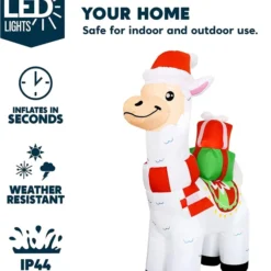 6ft Inflatable LED Christmas Llama With Gifts 10 6ft Inflatable LED Christmas Llama With Gifts -Christmas Decorations Store 4ft LED Inflatable Ground Breaker Pumpkin Reaper 3 600x708 1