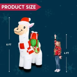 6ft Inflatable LED Christmas Llama With Gifts 12 6ft Inflatable LED Christmas Llama With Gifts -Christmas Decorations Store 4ft LED Inflatable Ground Breaker Pumpkin Reaper 4 600x600 1