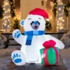 4ft LED Inflatable Polar Bear Christmas Yard Decorations 2 4ft LED Inflatable Polar Bear Christmas Yard Decorations -Christmas Decorations Store 4ft LED Inflatable Polar Bear Christmas Yard Decorations 1 600x600 1