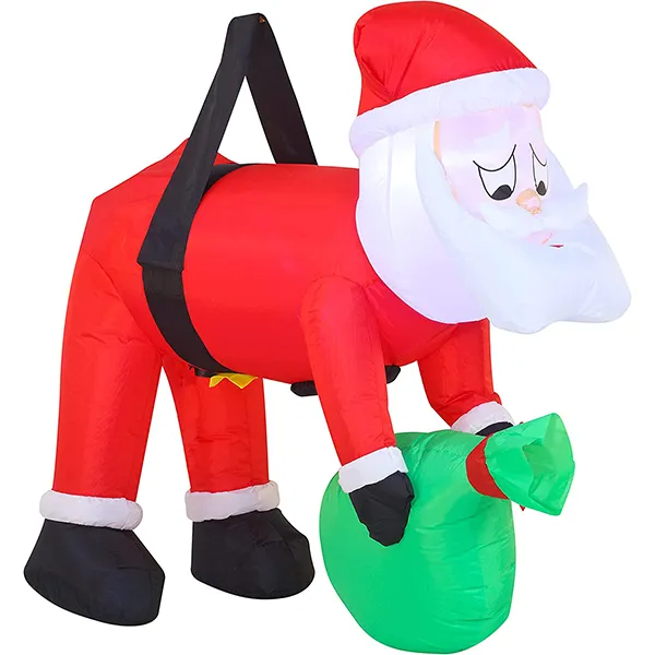 4ft Long LED Inflatable Santa Hung On A Tree 4 4ft Long LED Inflatable Santa Hung On A Tree - Image 2