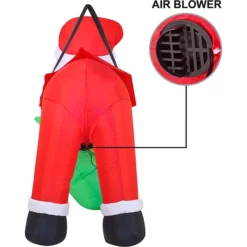 4ft Long LED Inflatable Santa Hung On A Tree 11 4ft Long LED Inflatable Santa Hung On A Tree -Christmas Decorations Store 4ft Long LED Inflatable Santa Hung on a Tree 3 1