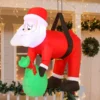 4ft Long LED Inflatable Santa Hung On A Tree -Christmas Decorations Store 4ft Long LED Inflatable Santa Hung on a Tree 5 1 600x600 1