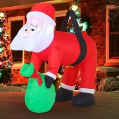 4ft Long LED Inflatable Santa Hung On A Tree 13 4ft Long LED Inflatable Santa Hung On A Tree -Christmas Decorations Store 4ft Long LED Inflatable Santa Hung on a Tree 7 600x600 1