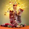 4pcs Knit Christmas Stockings Decoration 18in