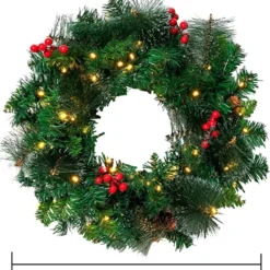 50 LED Artificial Christmas Pre Lit Wreaths 20in 13 50 LED Artificial Christmas Pre Lit Wreaths 20in -Christmas Decorations Store 50 LED Artificial Christmas Pre lit Wreaths 20in 4 600x651 1