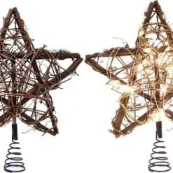 50 LED Rattan Star Christmas Tree Topper -Christmas Decorations Store 50 LED Rattan Star Tree Topper 6 result 600x362 1