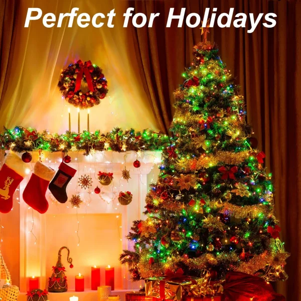 50 Multicolor LED Green Wire String Lights 17.3ft 8 50 Multicolor LED Green Wire String Lights 17.3ft - Image 6