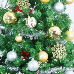 50pcs Gold And Silver Christmas Ornaments