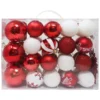 50pcs Red And White Shatterproof Christmas Ornaments -Christmas Decorations Store 50pcs Red and White Shatterproof Christmas Ornaments 1