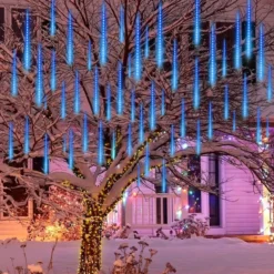 3x 8 Tubes (12in) Meteor Shower Rain Lights, Blue 13 3x 8 Tubes (12in) Meteor Shower Rain Lights, Blue -Christmas Decorations Store 540 LED Meteor Shower Rain Lightsblue 6 result 600x600 1